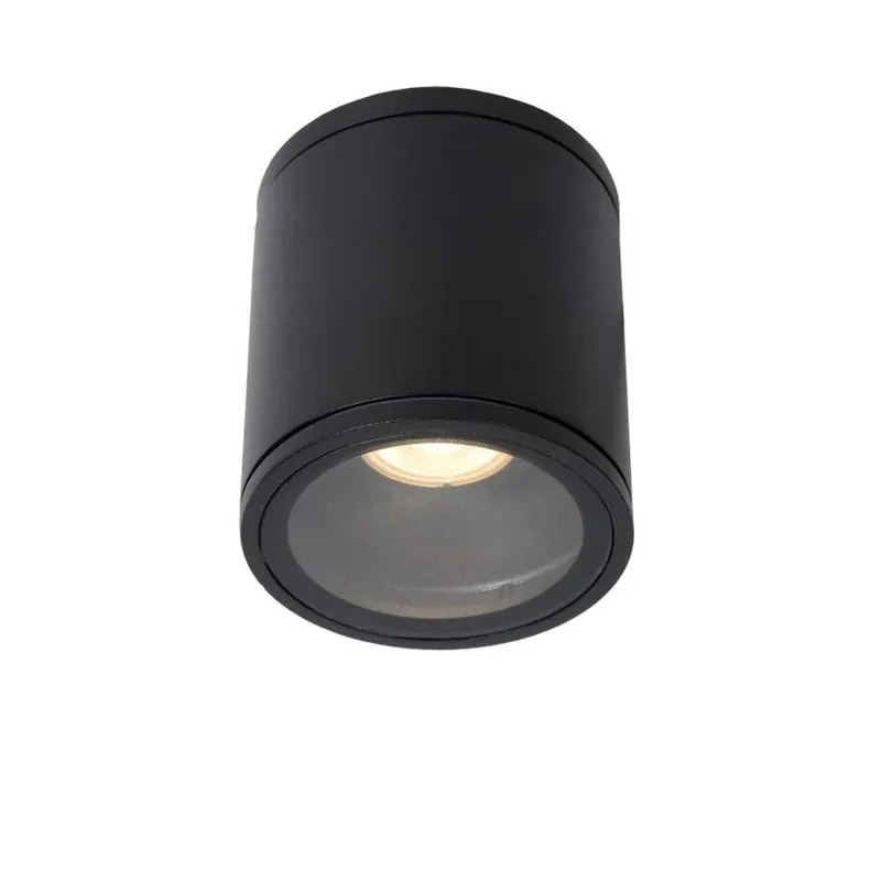 Angebot Aufbaustrahler Aluminium Schwarz GU10 Ø9 cm rund