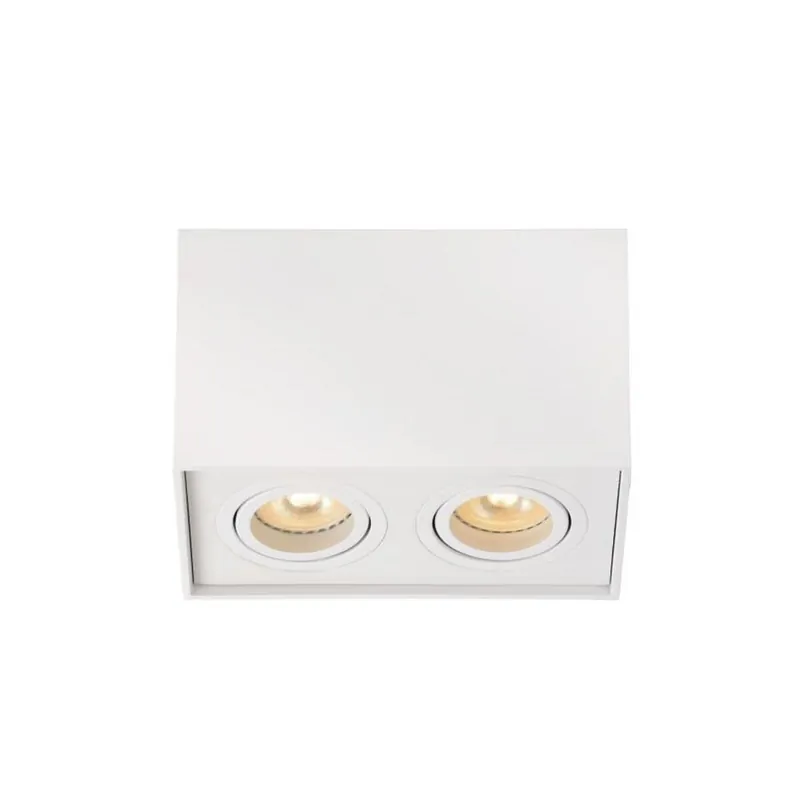 Aufbaustrahler Aluminium Weiß GU10 modern edel Nur Heute