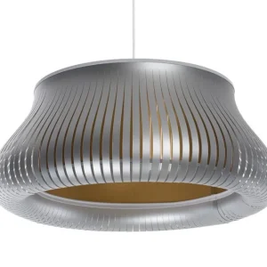 Gemütliche Hängelampe Silber E27 Ø30 cm rund blendarm Direkt Vom Hersteller