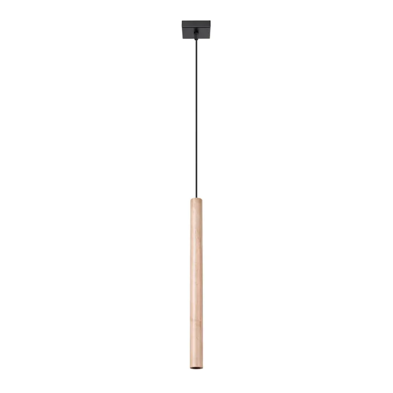 Aktuell Runde Hängelampe Holz Natur G9 Ø3,5 cm akzentuiert