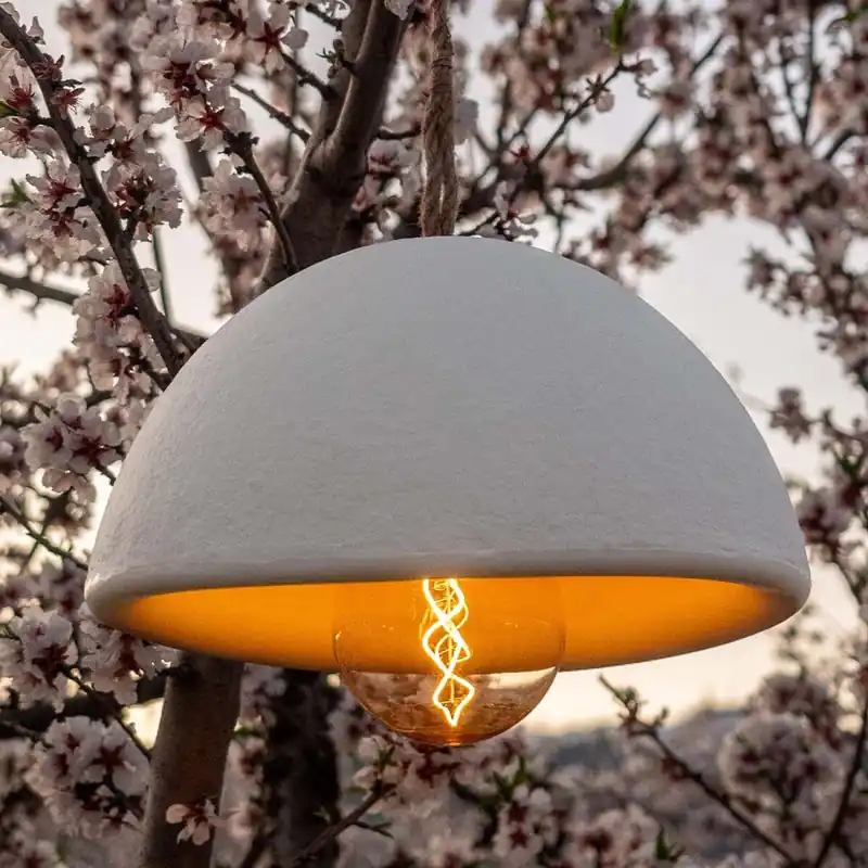 Aktuell LED Akku Hängelampe Außen Weiß dimmbar IP54 Ø38cm 20h
