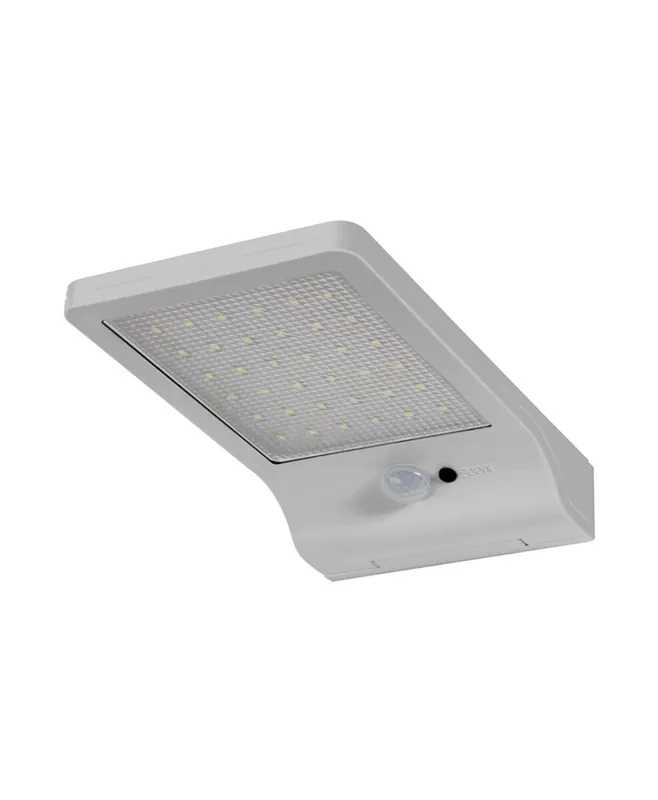 Markenware LED Solar Wandleuchte Sensor Silber 4000 K IP44 OSRAM