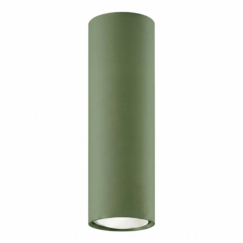 Aufbauspot Stahl Olivgrün GU10 H:20 cm blendarm Wochenendangebot
