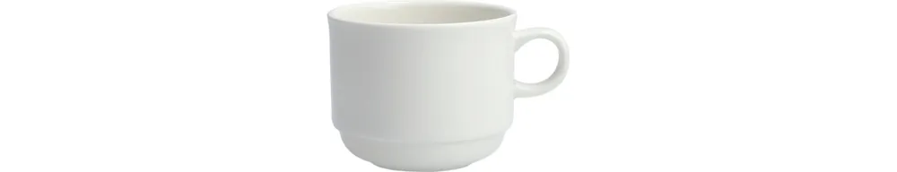 Solange Der Vorrat Reicht Kaffeetasse stapelbar 85 mm / 0,28 l weiß Snow