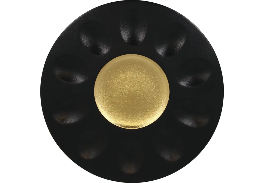 Neu Teller mit 10 Flächen 300 mm gold