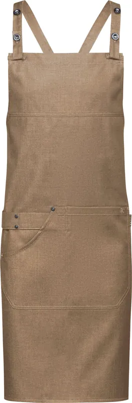 Latzschürze Denim-Optik camel Preis Gesenkt
