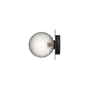 Außen-Wandlampe Liila, schwarz/klar, Ø 16,5cm, IP54 - Nuura Abverkauf