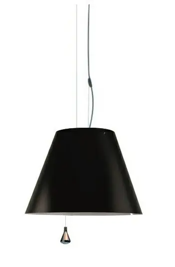 Expressversand Costanza Pendelleuchte Up/Down Liquorice Black - Luceplan