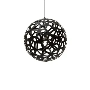 Coral Pendelleuchte Ø60 Schwarz - David Trubridge Schneller Versand
