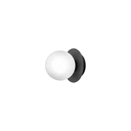 Begrenztes Angebot Wandleuchte Liila 1, schwarz/opal, Ø 14 cm, IP44 - Nuura