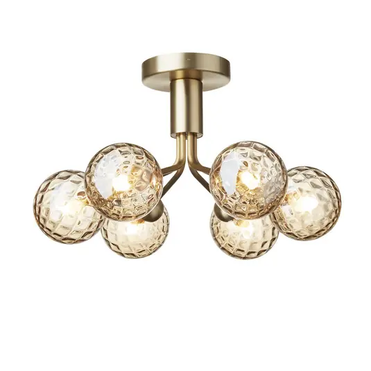 Aktuell Apiales 6 Deckenlampe, messing-/goldfarben, Ø 50 cm - Nuura