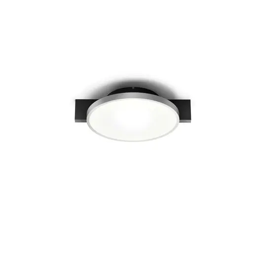 Inlay Round C1 Deckenlampe, schwarz/silber - Light-Point Kracherpreis