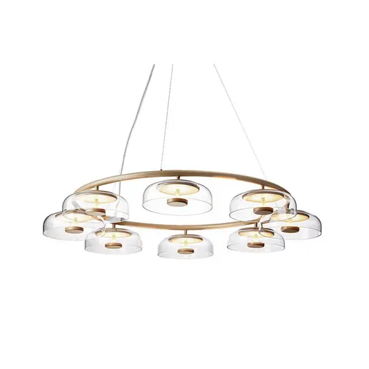 Blossi 8 Kronleuchter, gold/klar, Ø 103 cm, 8-flg - Nuura Preiswert