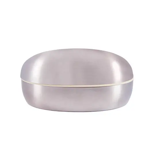 Letzte Chance Superellipse Schmuckkästchen 10x8 cm Stahl matt - Piet Hein