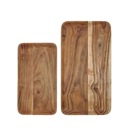 Direkt Vom Hersteller Wood Tablett 2-er 33 x 18 & 43 x 23 cm natur - House Doctor