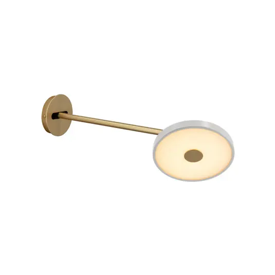 Asteria Long LED-Wandlampe, grau/messing, Stecker - UMAGE Zertifiziert