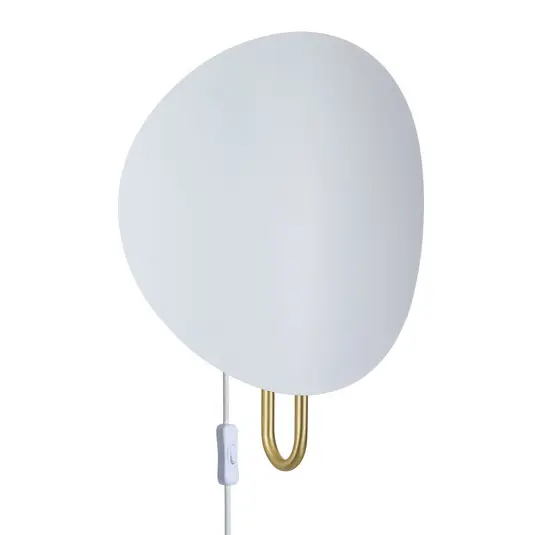 Neu Spargo Wandleuchte White/Brass - DFTP
