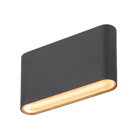 Preisknaller Oval 14 LED Außenwandleuchte IP65 Black - SLV