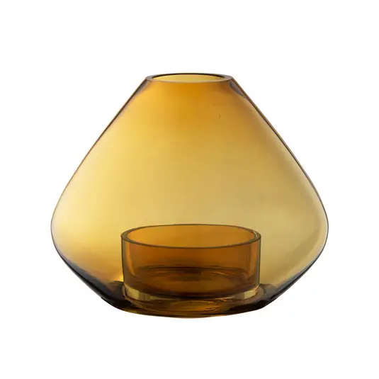 Begrenztes Angebot Uno Laterne/Vase H11,5 Bernstein - AYTM