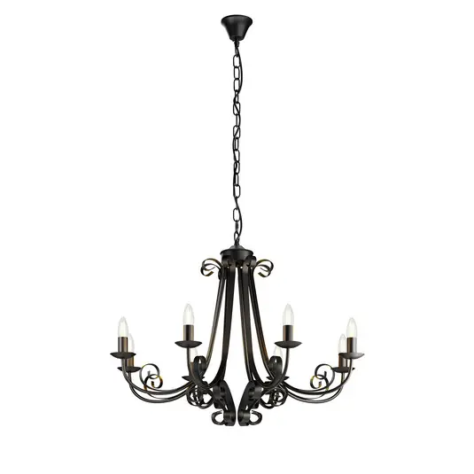 Lindby Kronleuchter Scaleria, Ø 81 cm, 8-flammig, braun, E14 Jetzt Bestellen