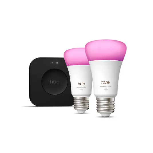 Jetzt Kaufen LED-Leuchtmittel 2xE27 8,1W CCT RGB Bridge Pro - Philips Hue