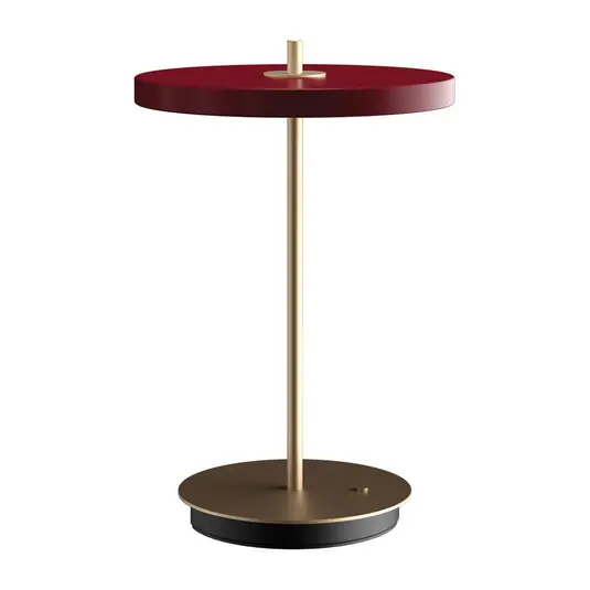 Asteria Move LED-Akku-Tischlampe, rot/messing, 31 cm - UMAGE Expressversand