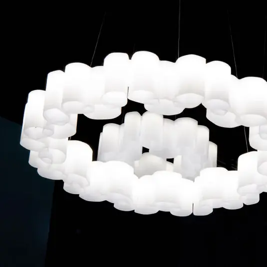 Echt Honey LED-Pendelleuchte, dimmbar, rund, 58 cm - Stilnovo