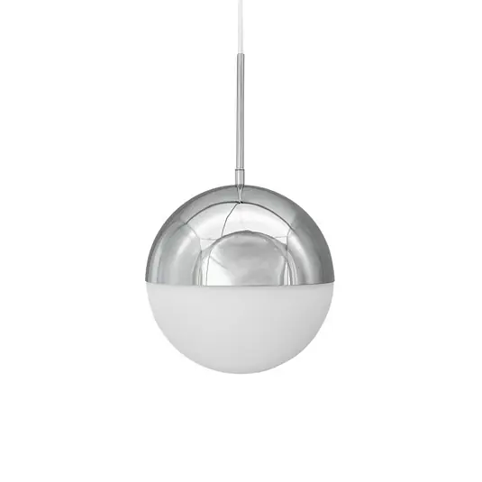 Aktuell Nova D25 Hängeleuchte, opal/chrom, Metall - Dyberg Larsen