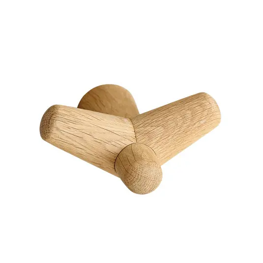 Tail Wing Kleiderhaken Small, 13 cm, Eiche – Woud Sonderangebot