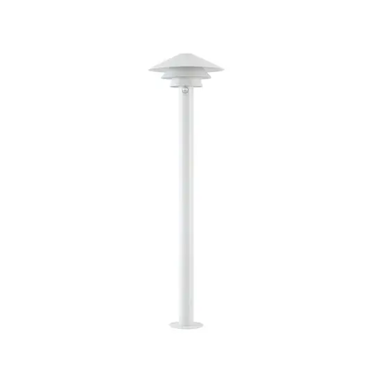 Markenprodukt Montaro LED-Wegeleuchte, weiß, 110 cm, Sensor, Aluminium, IP54 - Lucande