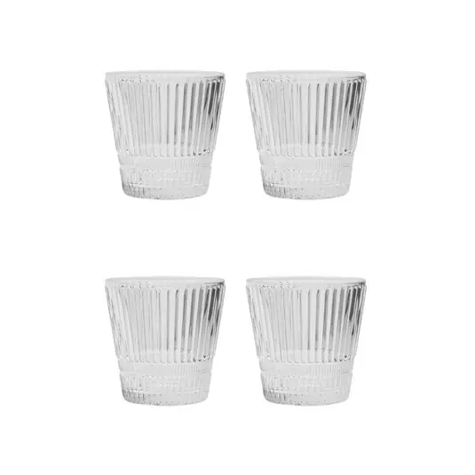 Bestpreis Slots Wasserglas 4er-Set, Glas, klar - House Doctor