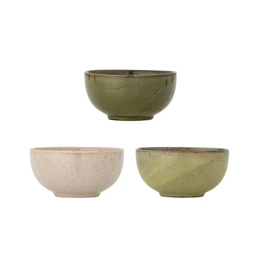 Aktuell Addison Schale grün/rosa 3er-set 8cm Keramik - Bloomingville