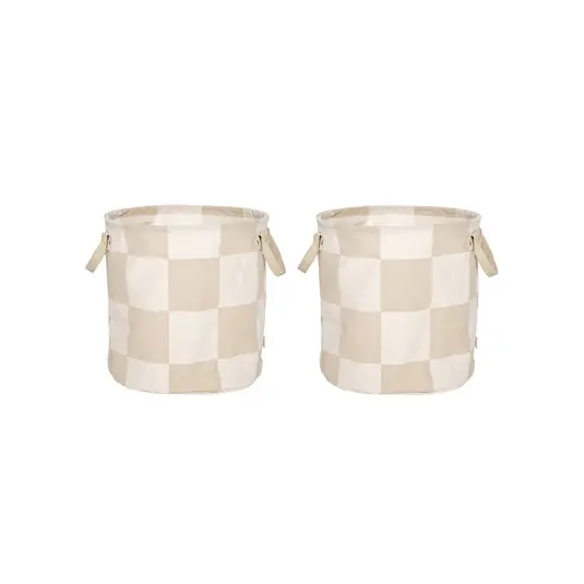 Chess Korb, beige/weiß, 2er-Set, 32 cm - OYOY Living Design Neue Ware