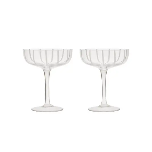 Mizu Coupe Glas, klar, 14 cm, 2er-Set - OYOY Living Design Sichere Zahlung