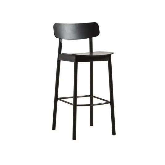 Zertifiziert Soma Barhocker, schwarz, Höhe 101 cm, Esche - Woud