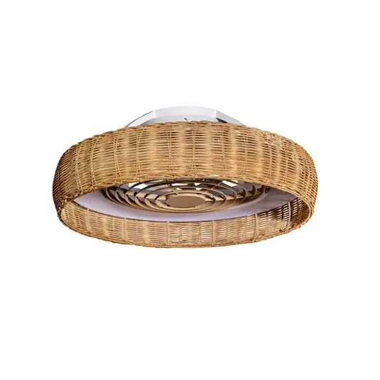LED-Deckenventilator Kilimanjaro, CCT, Rattan - Mantra Super-Preis