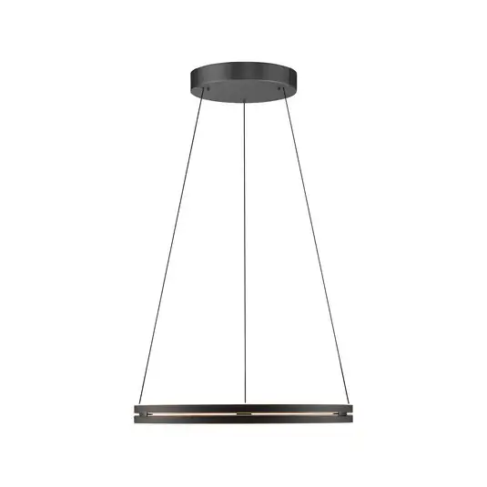 E-Loop LED-Hängelampe oak/black pearl, Ø70cm Alu, CCT - PURE Nur Heute