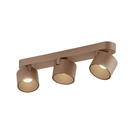 Cup LED-Deckenspot, bronzefarben 56cm, Metall, 3-flg. - PURE Top-Angebot