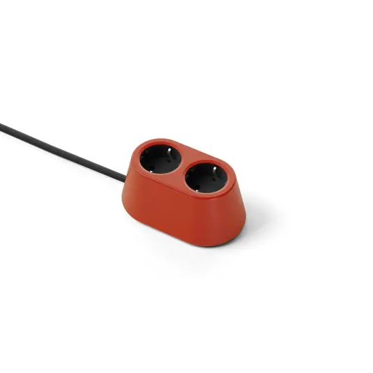 Expressversand NOMAD BLOCK Steckdose, hellrot, 2 x Typ F - Forming Function