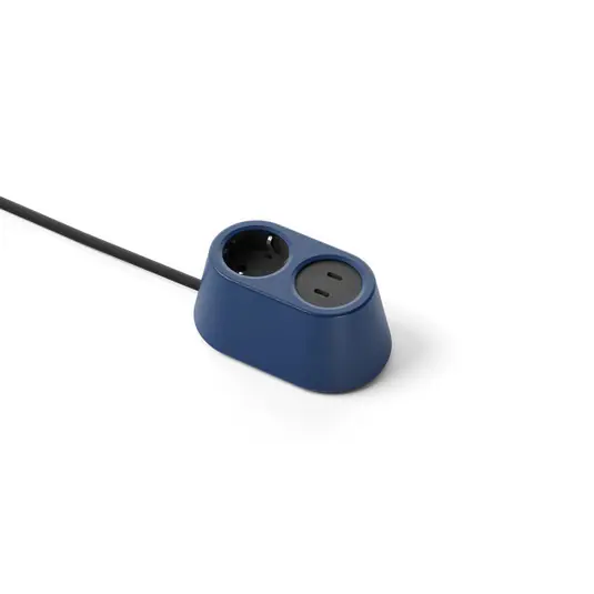 Sichere Zahlung NOMAD BLOCK Steckdose blau 1x Typ F + USB - Forming Function