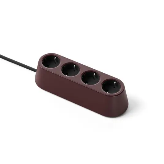 Kracherpreis NOMAD BLOCK Steckdose dunkelrot 4 x Typ F - Forming Function