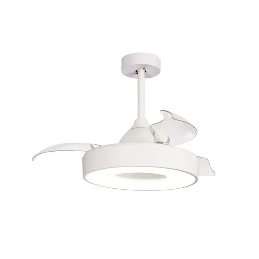 Coin Mini LED-Deckenventilator weiß DC leise Ø91 cm - Mantra Sichere Zahlung