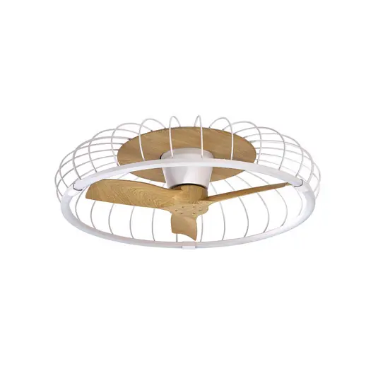 Versand Am Gleichen Tag NATURE LED-Deckenventilator, CCT App weiß/buche - Mantra