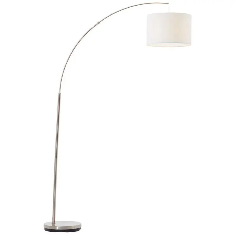 Stoff Bogenlampe Weiß, Merinde, mit Schalter Online Kaufen