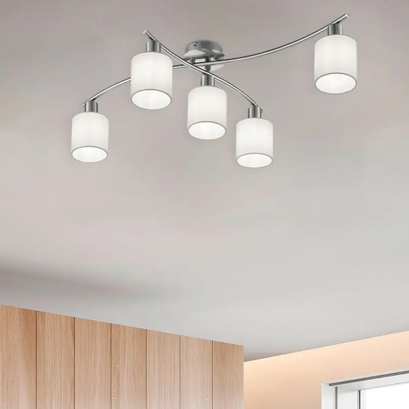 Nickel Deckenlampe Metall, Nordby Markenprodukt