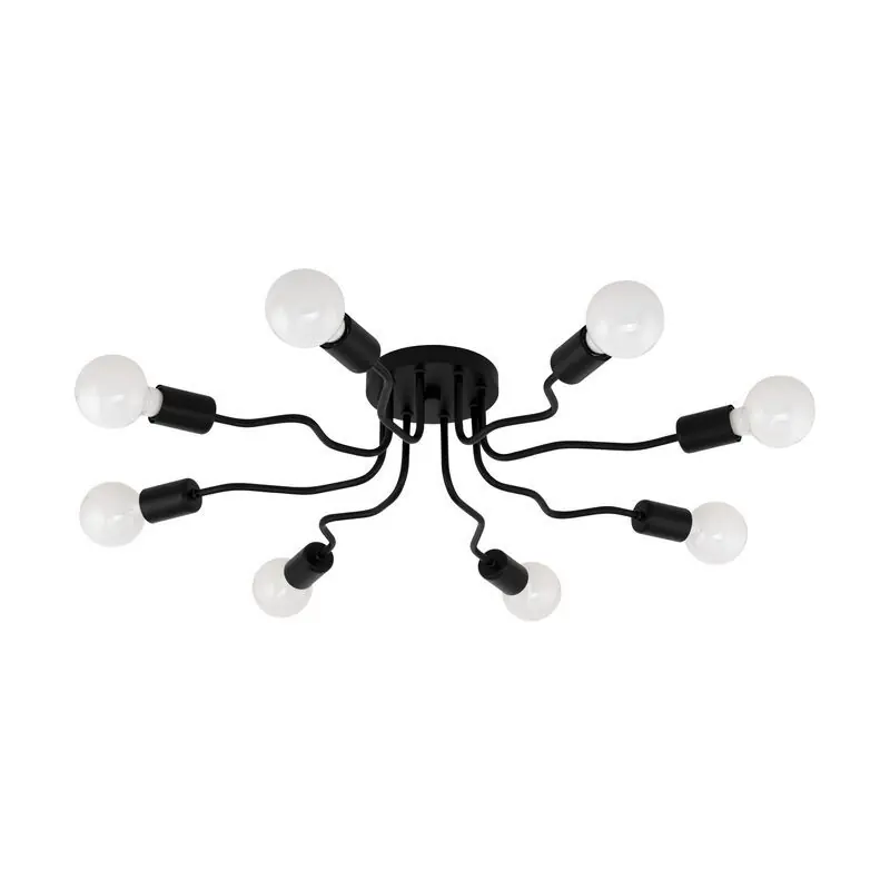 Echt Schwarze moderne Deckenlampe Stahl, Josepha