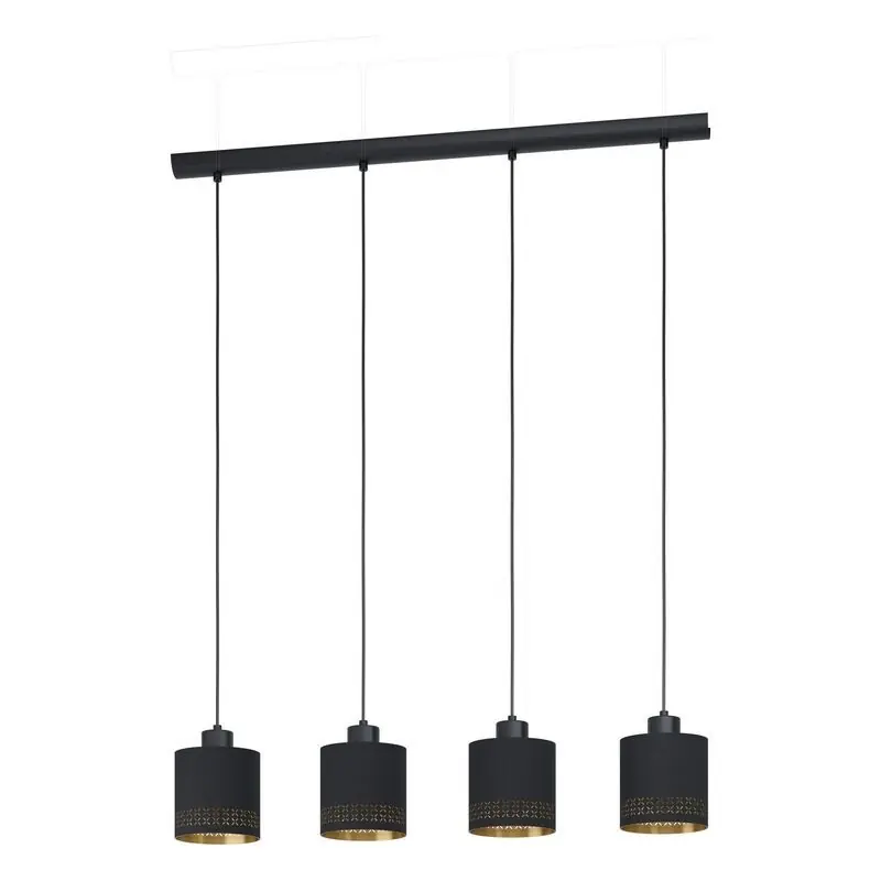 Schwarze moderne Pendelleuchte Stoff, Niko Top-Preis