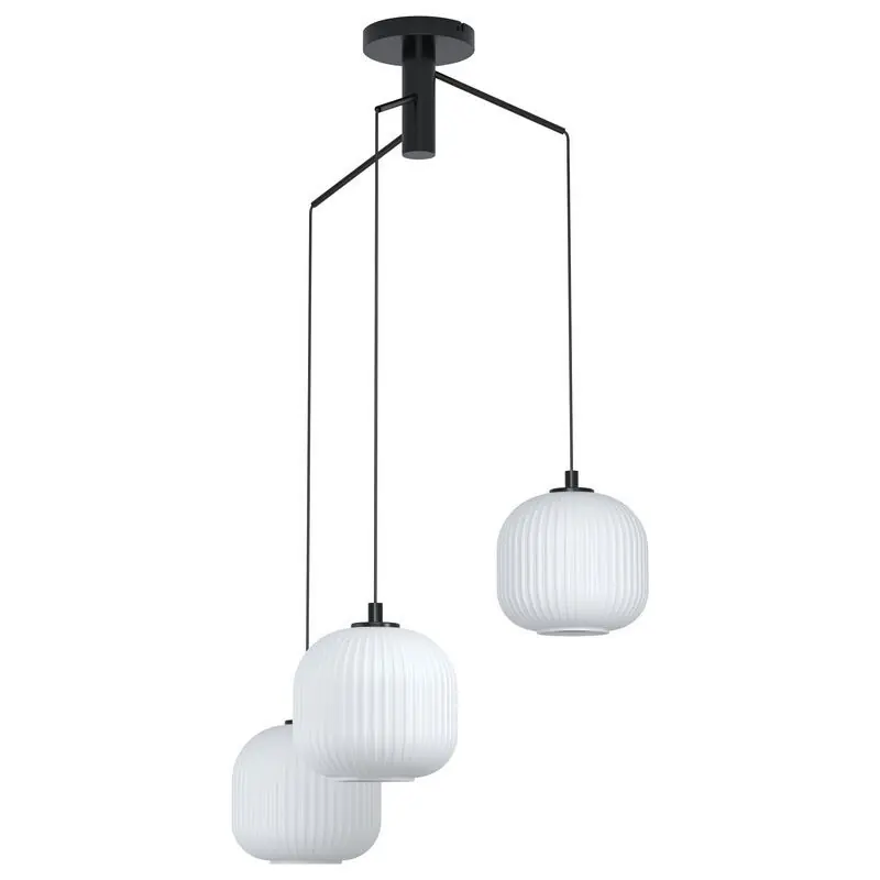 Weiße retro Pendelleuchte Glas, Elvera Beliebt
