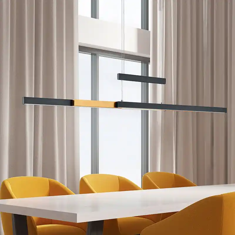 Zertifiziert Schwarze Pendelleuchte Esszimmer Modern, Jessey, 45W, warm- bis kaltweiß einstellbare LED