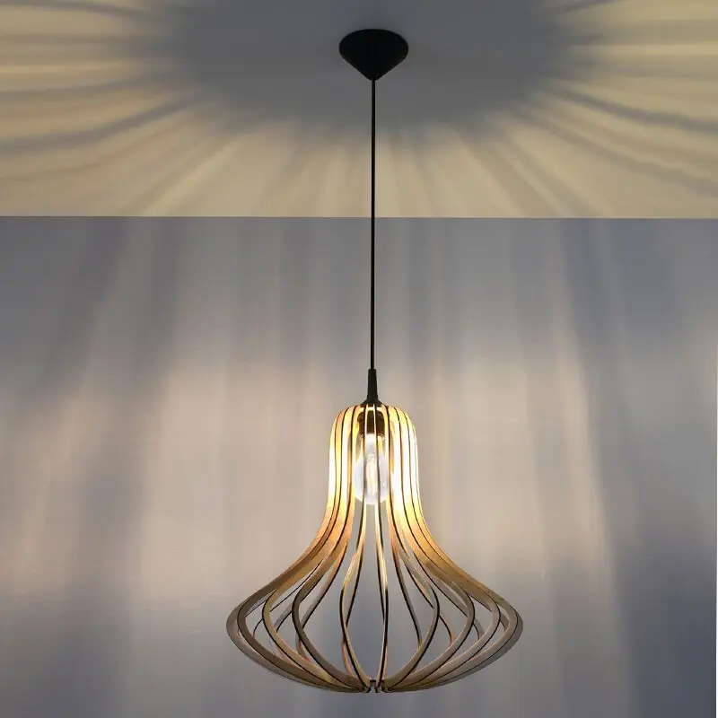 Preisknaller Holz Pendelleuchte Braun, Grada
